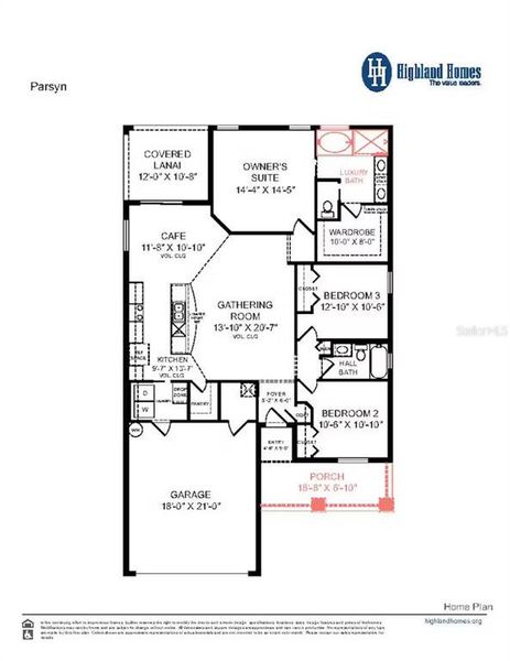2D floor plan layout of this home in Gracelyn Grove, Haines City, FL (Image 2).
