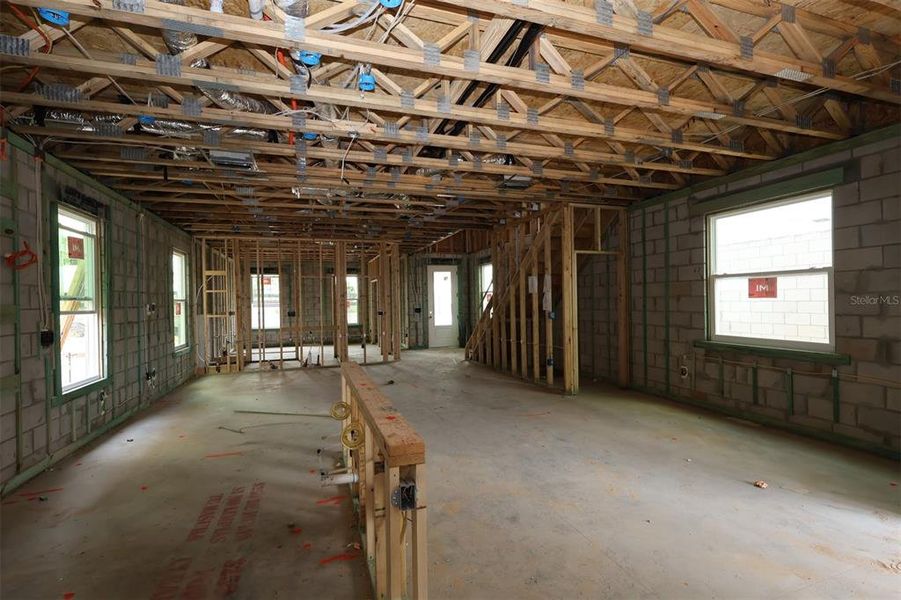 In-progress construction of a new home in Lake Star at Ovation, Winter Garden, FL (Image 28).