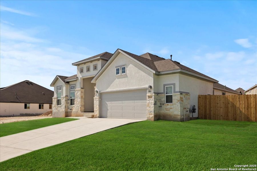 Exterior details and patio area of a home in Meyer Ranch, New Braunfels (Image 2). Exterior details and patio area of a home in Meyer Ranch, New Braunfels (Image 2).