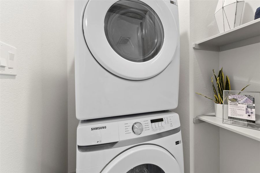 2nd floor stackable washer and dry (not included)