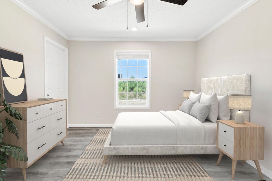 Furnished interior view inside a new home in , Cross (Image 17).