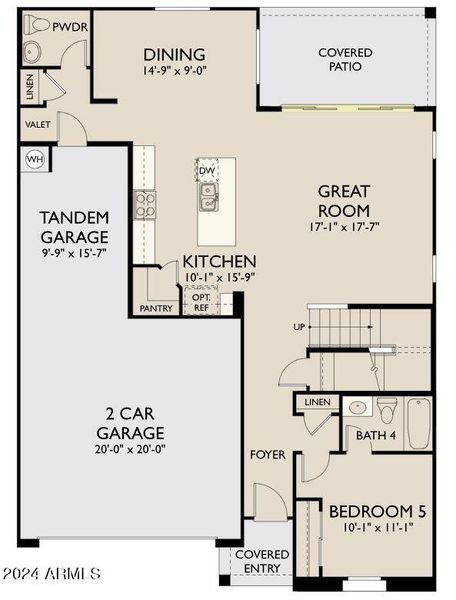 Daisy - 4 panel - L garage- first floor