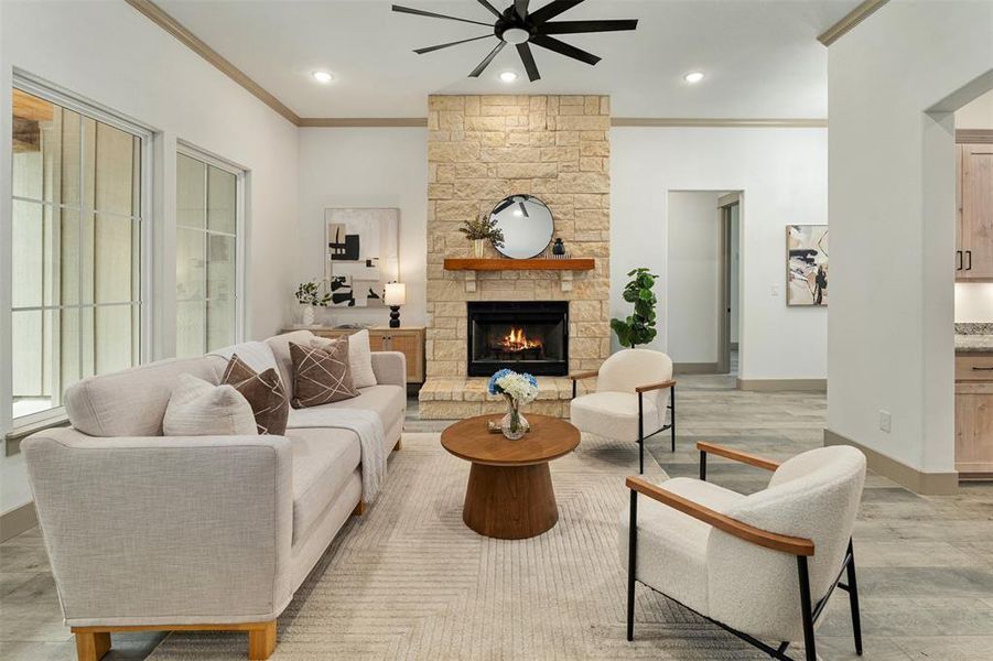 Furnished interior view inside a new home in , Star Harbor (Image 18).