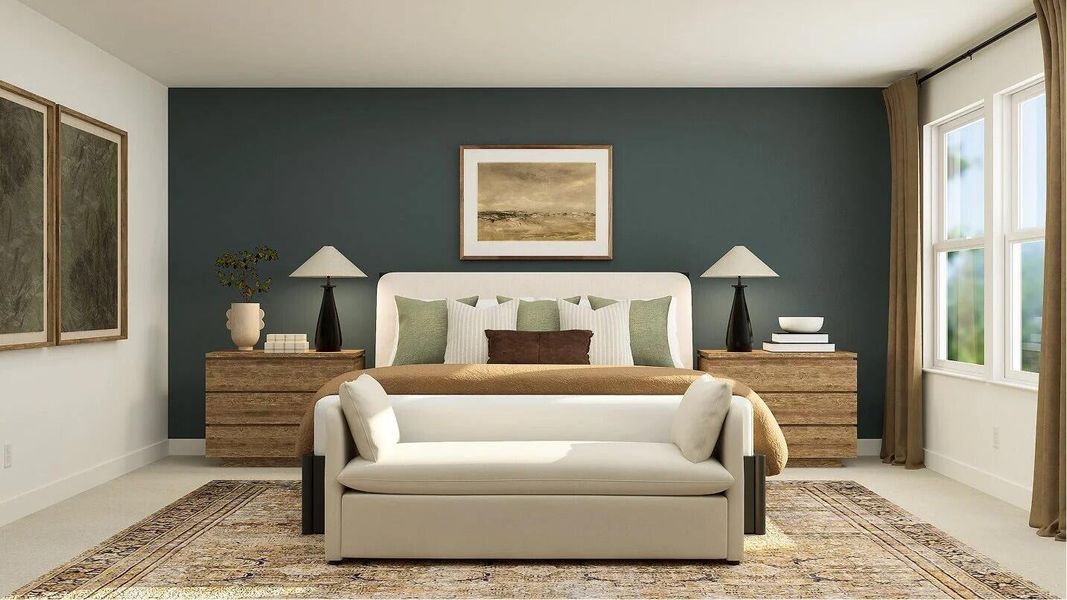 Furnished interior view inside a new home in Lindera Preserve at Cane Bay Plantation: Sabal Collection, Summerville (Image 12). Furnished interior view inside a new home in Lindera Preserve at Cane Bay Plantation: Sabal Collection, Summerville (Image 12).