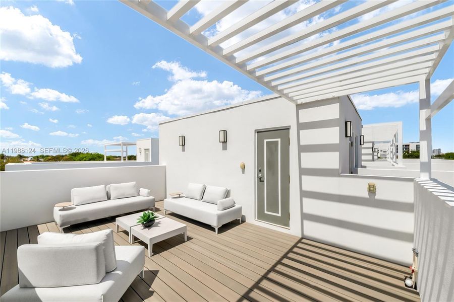 Exterior details and patio area of a home in , Miami (Image 13). Exterior details and patio area of a home in , Miami (Image 13).