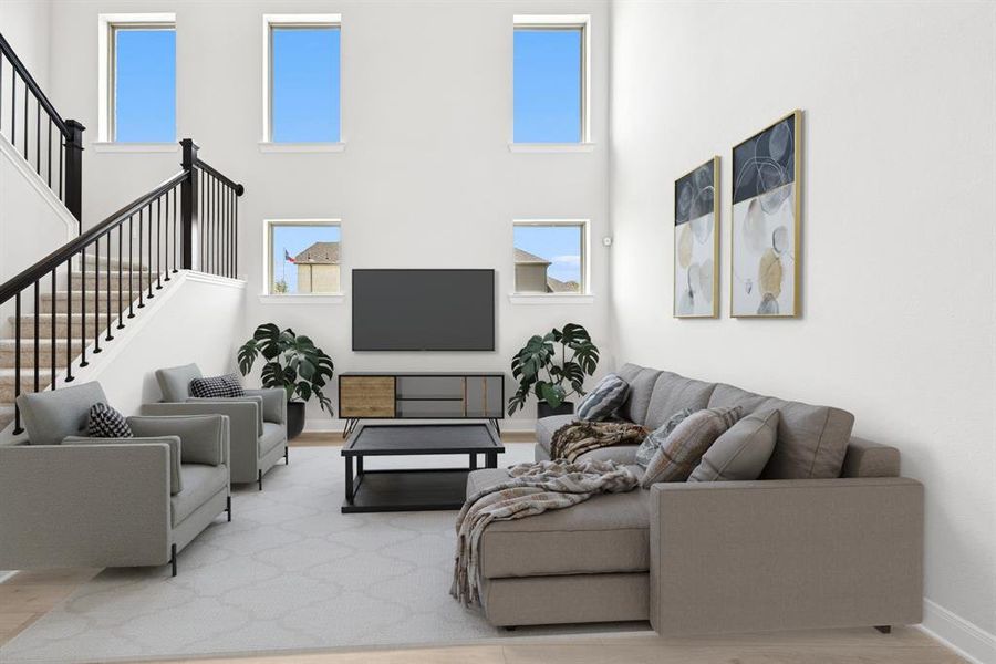 Furnished interior view inside a new home in Mantua Point Gardens, Van Alstyne (Image 6). Furnished interior view inside a new home in Mantua Point Gardens, Van Alstyne (Image 6).