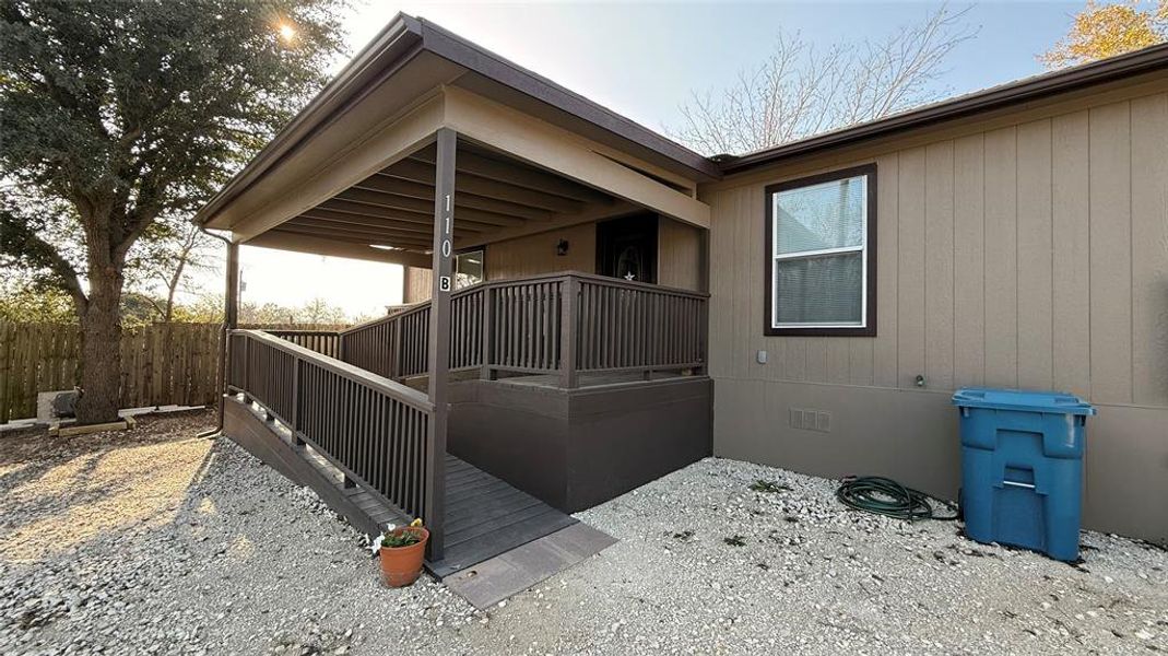 Exterior details and patio area of a home in , Valley View (Image 12). Exterior details and patio area of a home in , Valley View (Image 12).