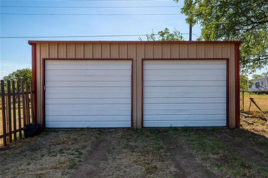 Oversized Two Door Garage