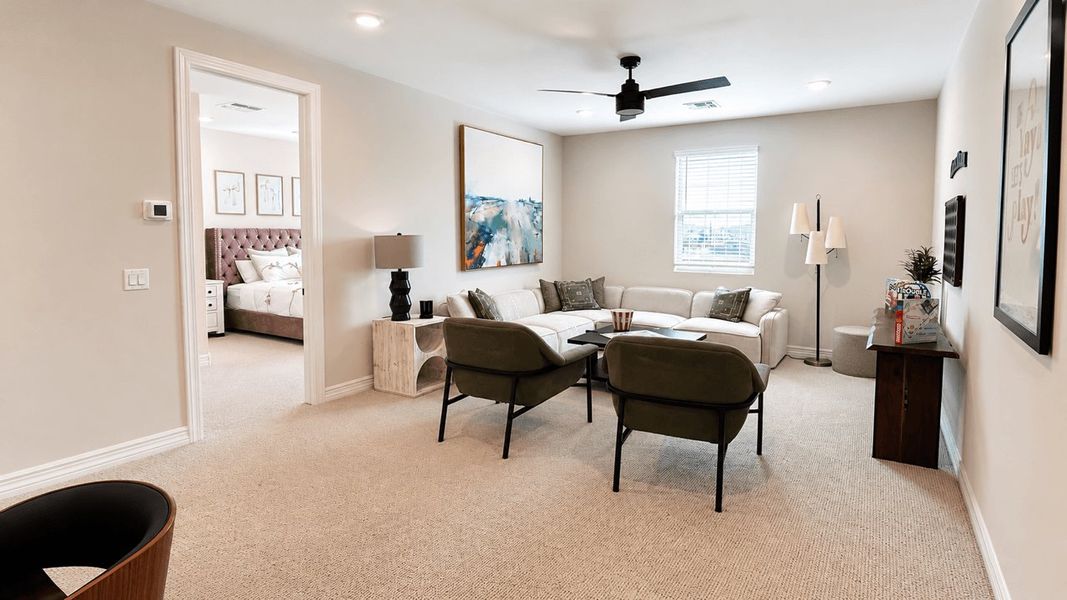 Representative furnished interior of a home built from the Willow by William Ryan Homes in Alta Vida at Westpark, Buckeye (Image 8). Representative furnished interior of a home built from the Willow by William Ryan Homes in Alta Vida at Westpark, Buckeye (Image 8).