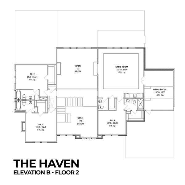2D floor plan layout for the Haven by Cope Homes in Capitol Hill, Anna, TX (Image 5).