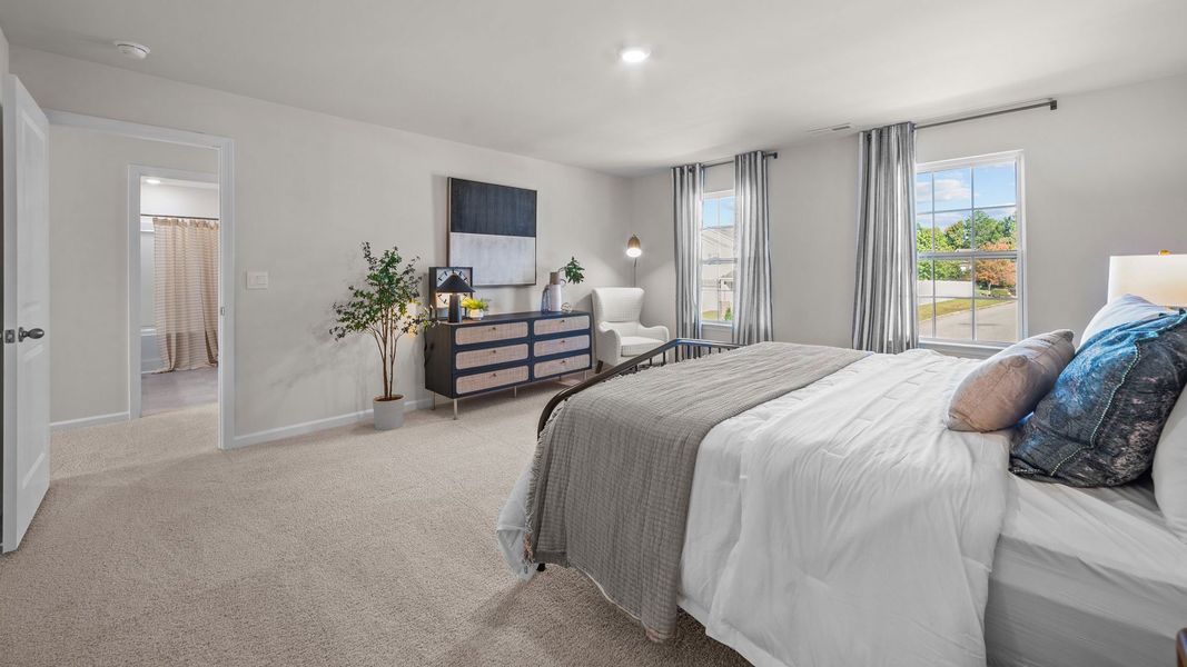 Representative furnished interior of a home built from the PENWELL by D.R. Horton in Bedford Place, Wilson (Image 8).