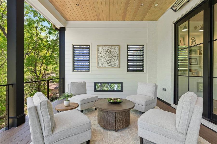 Exterior details and patio area of a home in , Atlanta (Image 36).