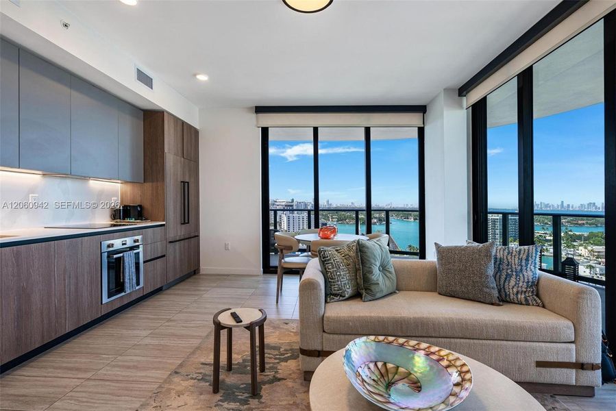 Furnished interior view inside a new home in , Miami Beach (Image 43).