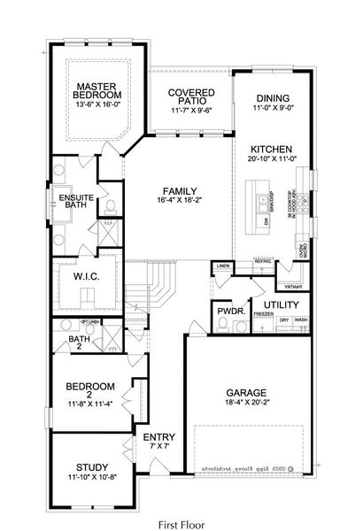 2D floor plan layout for the Sydney by Landon Homes in Fields - East Village, Frisco, TX (Image 5). 2D floor plan layout for the Sydney by Landon Homes in Fields - East Village, Frisco, TX (Image 5).