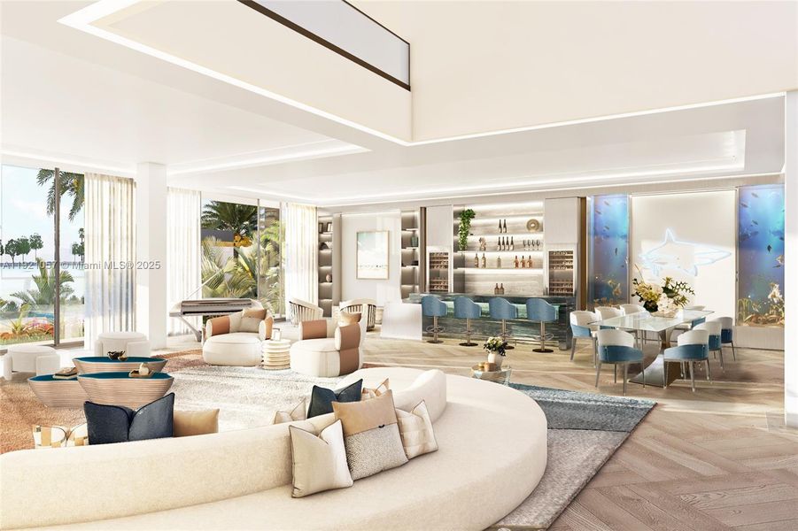 Furnished interior view inside a new home in , Miami Beach (Image 5). Furnished interior view inside a new home in , Miami Beach (Image 5).