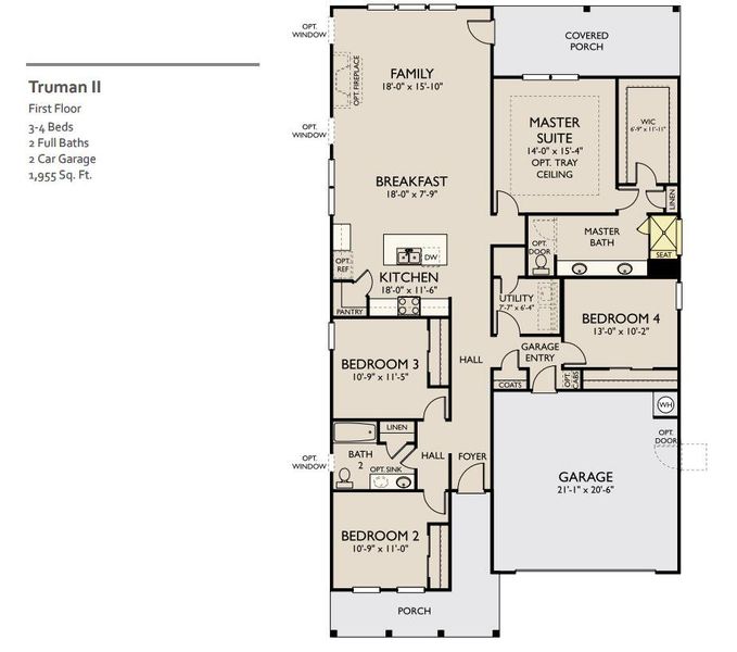 2D floor plan layout of this home in Watson Hill, Summerville, SC (Image 1). 2D floor plan layout of this home in Watson Hill, Summerville, SC (Image 1).