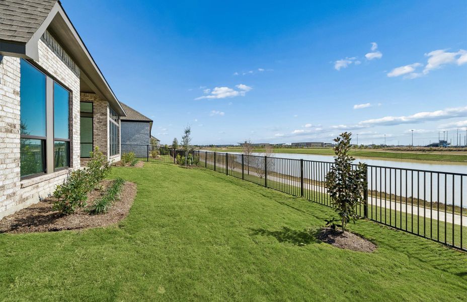 Exterior details and patio area of a home in Bridgeland 60′, Cypress (Image 27).