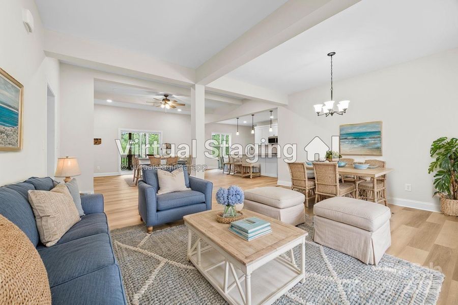 Virtually Staged furniture arrangement