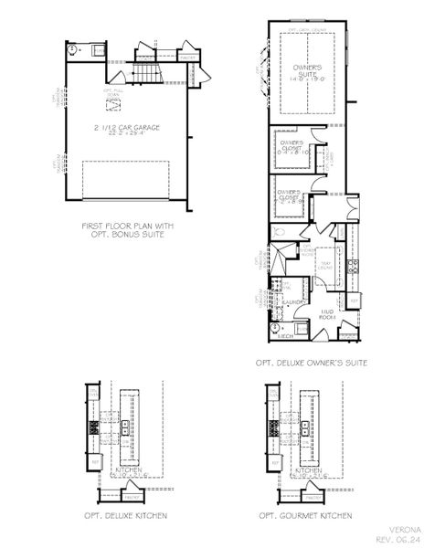 2D floor plan layout for the Verona by Epcon Communities in The Courtyards at Walters Farm, Huntersville, NC (Image 6).
