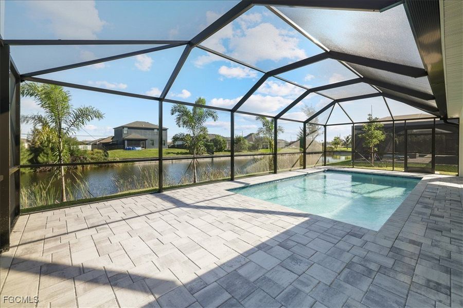 Exterior details and patio area of a home in Cape Coral, Cape Coral (Image 24).