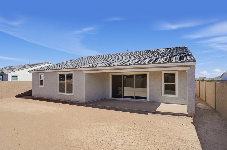Exterior details and patio area of a home in Artisan at Asante, Surprise (Image 4).
