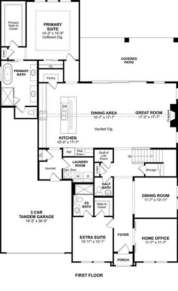 2D floor plan layout of this home in Elevon, Lavon, TX (Image 3).