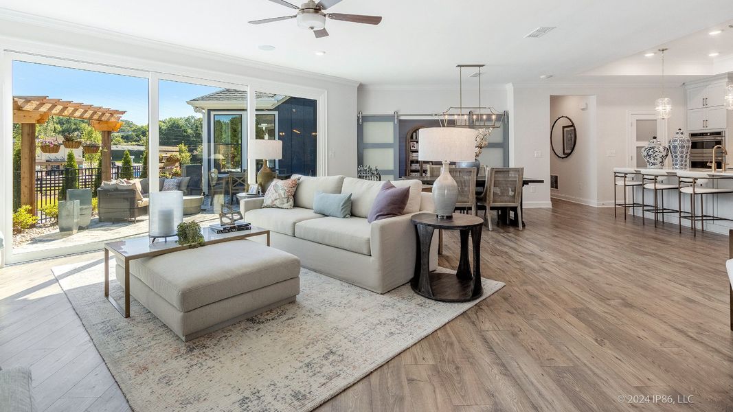 Furnished interior view inside a new home in Lakeside at Millican Reserve, College Station (Image 16). Furnished interior view inside a new home in Lakeside at Millican Reserve, College Station (Image 16).