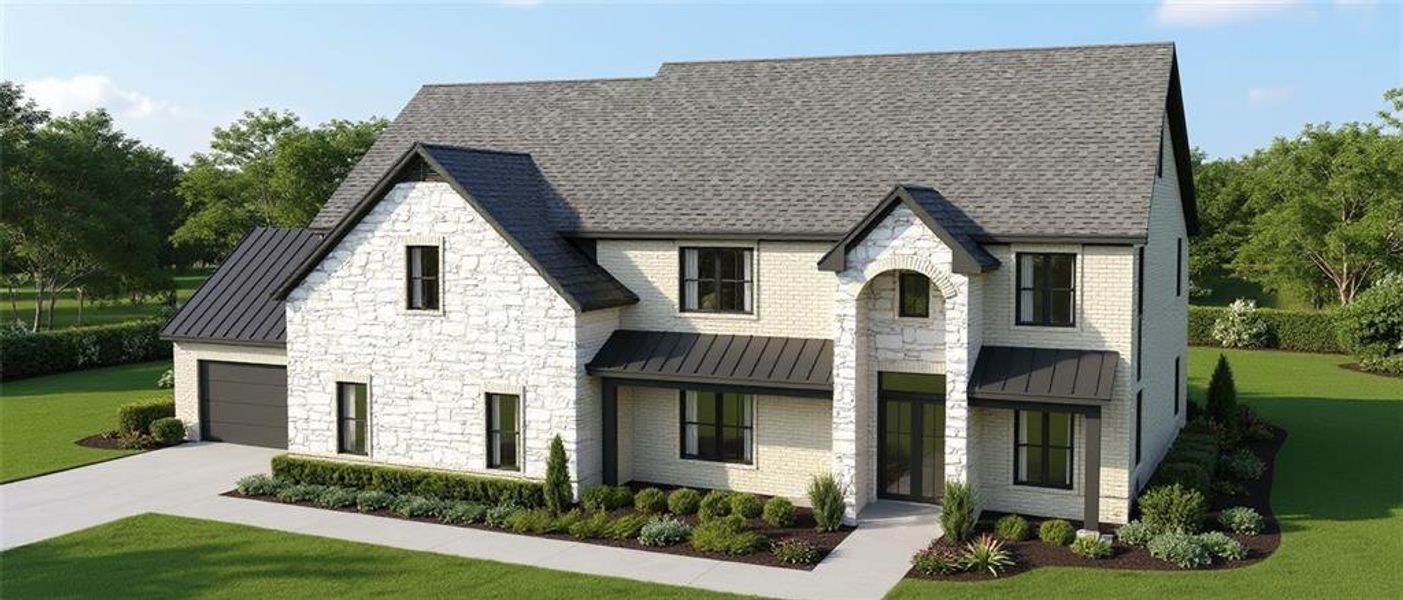 Front exterior of a new home in , Buford, GA, highlighting curb appeal (Image 6).