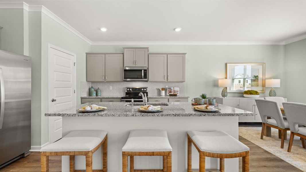 Representative furnished interior of a home built from the Denton by D.R. Horton in Jackson Landing, Jefferson (Image 6).