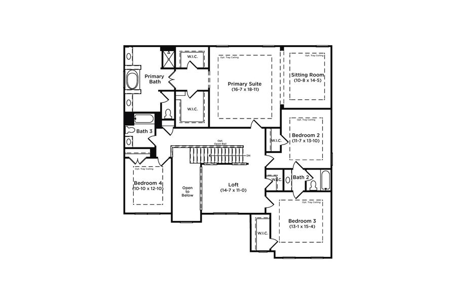 2D floor plan layout for the Rosemary II by DRB Homes in Everson, Snellville, GA (Image 3). 2D floor plan layout for the Rosemary II by DRB Homes in Everson, Snellville, GA (Image 3).