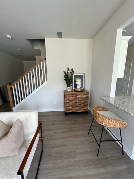 Representative furnished interior of a home built from the Emory Townhome by Piedmont Residential in The Retreat at Browns Ridge, Newnan (Image 7).