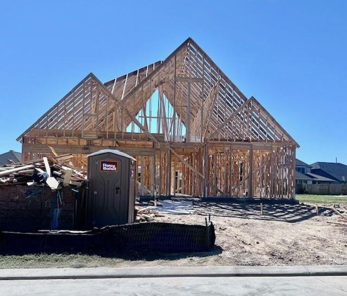 In-progress construction of a new home in , Conroe, TX (Image 3).