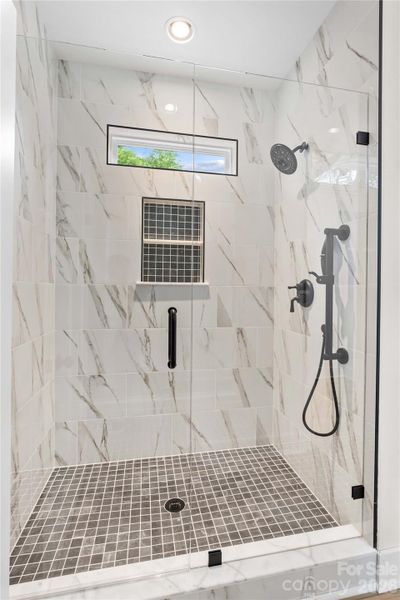 Tiled walk in Shower in main Bath.