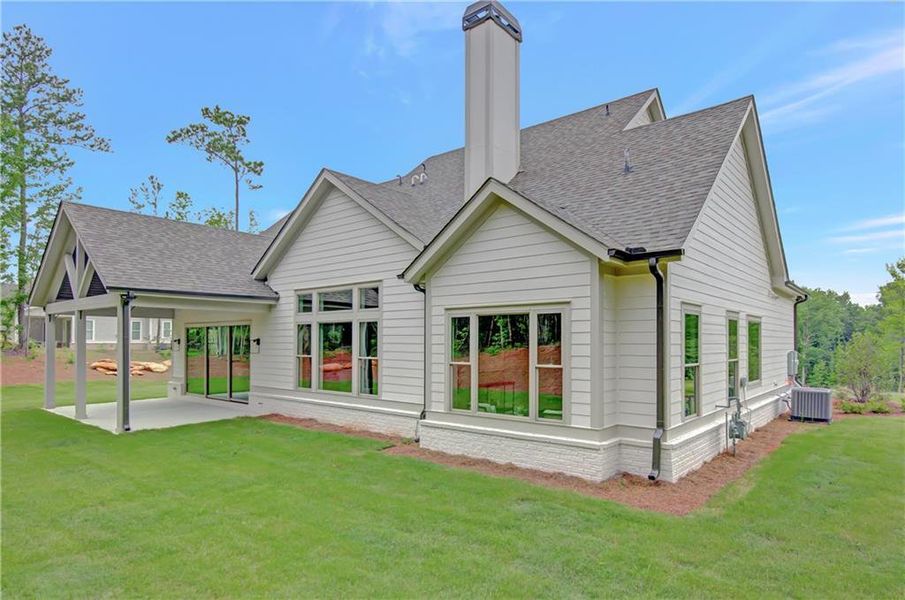 Front exterior of a new home in , Newnan, GA, highlighting curb appeal (Image 29). Front exterior of a new home in , Newnan, GA, highlighting curb appeal (Image 29).
