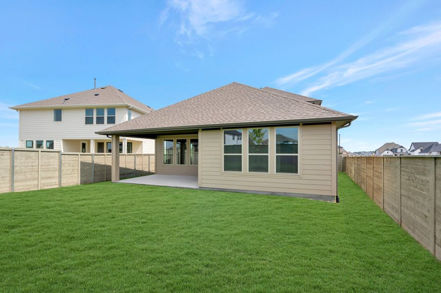 Exterior details and patio area of a home in Landmark, Denton (Image 2). Exterior details and patio area of a home in Landmark, Denton (Image 2).