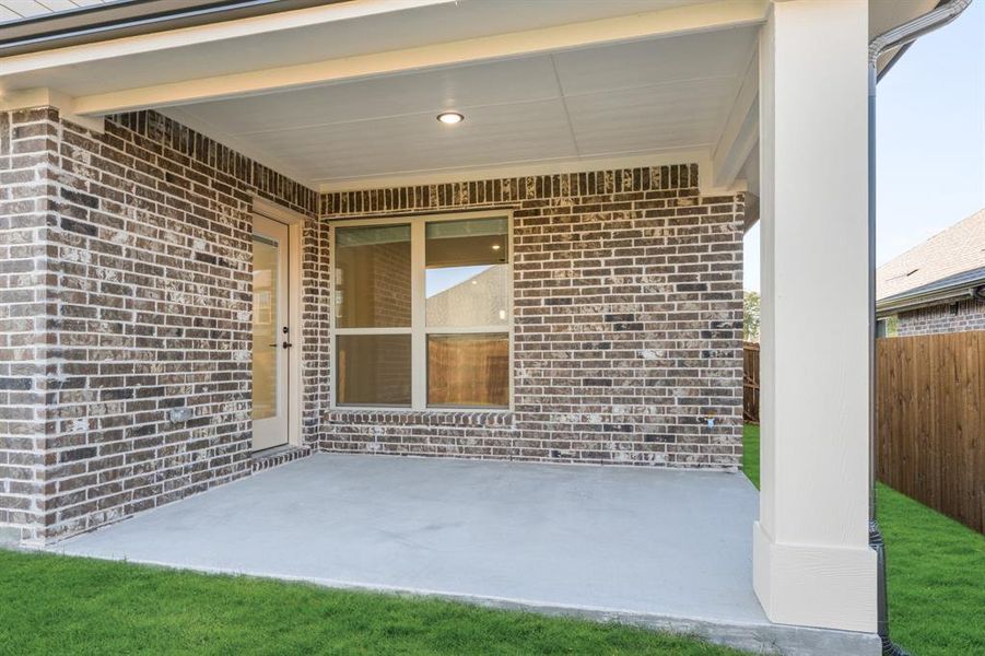 Exterior details and patio area of a home in Meadow Vista 60-65, Anna (Image 23).