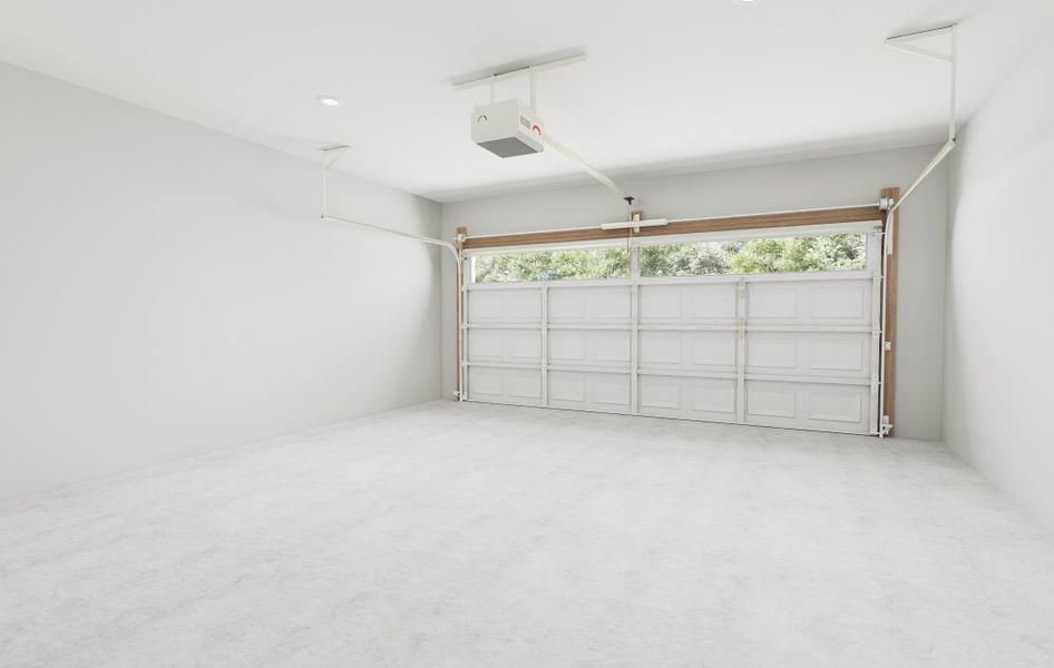 Spacious Attached Two Car Garage in The Harrington
