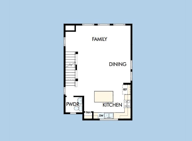 2D floor plan layout for the The Schiller by David Weekley Homes in The Aurora Highlands Pinnacle Collection, Aurora, CO (Image 3). 2D floor plan layout for the The Schiller by David Weekley Homes in The Aurora Highlands Pinnacle Collection, Aurora, CO (Image 3).