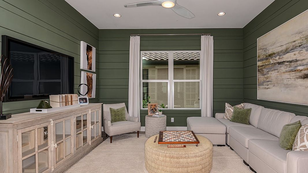 Furnished interior view inside a new home in Esplanade Lake Club, Fort Myers (Image 7).