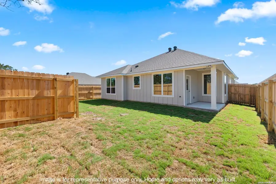Exterior details and patio area of a home in Arroyo Ranch, Seguin (Image 4). Exterior details and patio area of a home in Arroyo Ranch, Seguin (Image 4).