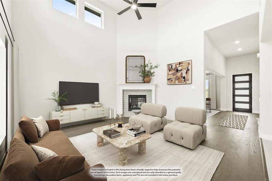 Furnished interior view inside a new home in The Oaks, Red Oak (Image 16).