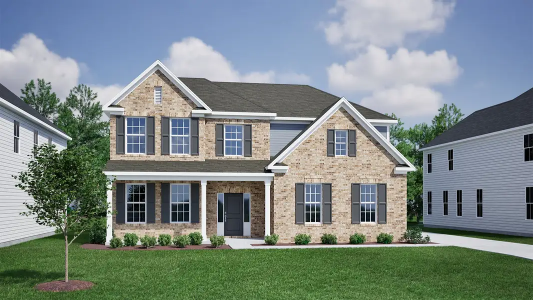 Representative exterior photo of a completed home built from the Savannah - Vanguard Collection by Mungo Homes in Scotts Hill Village, Wilmington, NC (Image 26).