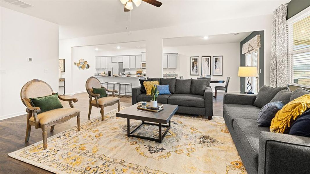Furnished interior view inside a new home in Brooks Station, Dacula (Image 53).