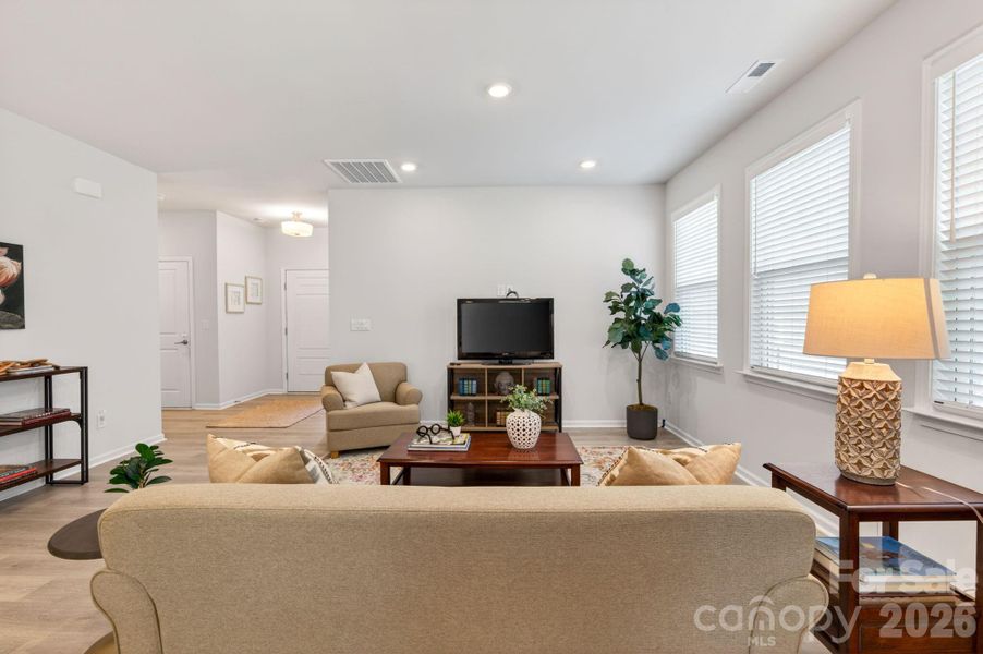 Furnished interior view inside a new home in Esplanade at Northgate, Indian Trail (Image 5).