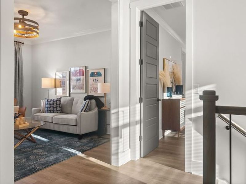 Representative furnished interior of a home built from the Charlotte II by True Homes in Colvin Park, Rock Hill (Image 18).