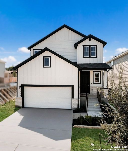 Front exterior of a new home in Avondale, San Antonio, TX, highlighting curb appeal (Image 2). Front exterior of a new home in Avondale, San Antonio, TX, highlighting curb appeal (Image 2).