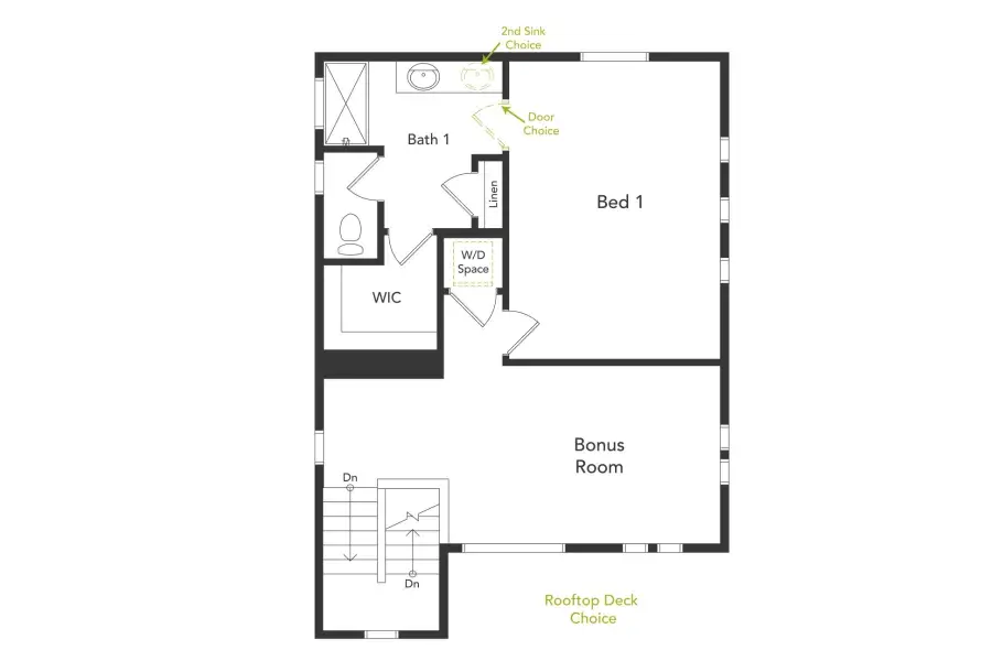 2D floor plan layout of this home in Banning Lewis Ranch - New Homes Colorado Springs, Colorado Springs, CO (Image 4).