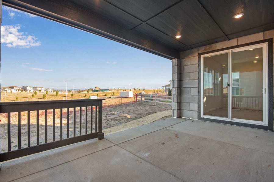 Exterior details and patio area of a home in Sterling Ranch, Littleton (Image 23).