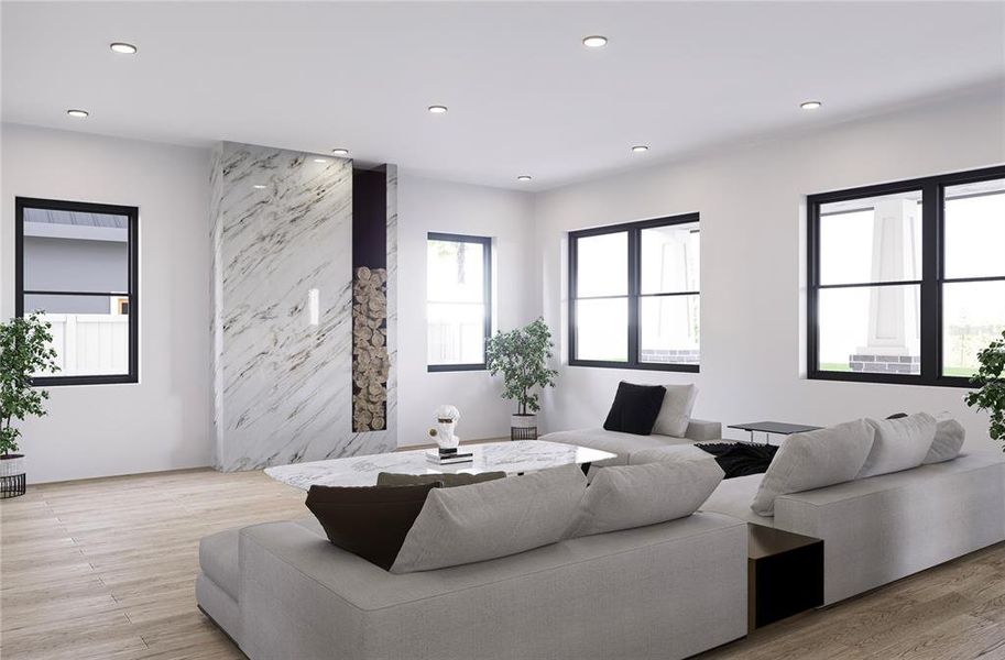 Furnished interior view inside a new home in , Tampa (Image 9).