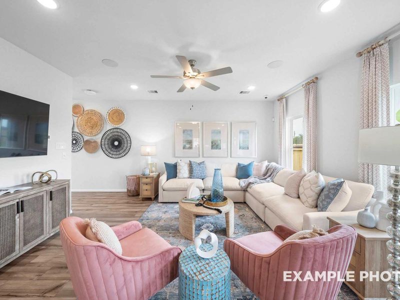 Representative furnished interior of a home built from the The Trinity F by Davidson Homes LLC in Lakes at Black Oak, Magnolia (Image 12). Representative furnished interior of a home built from the The Trinity F by Davidson Homes LLC in Lakes at Black Oak, Magnolia (Image 12).